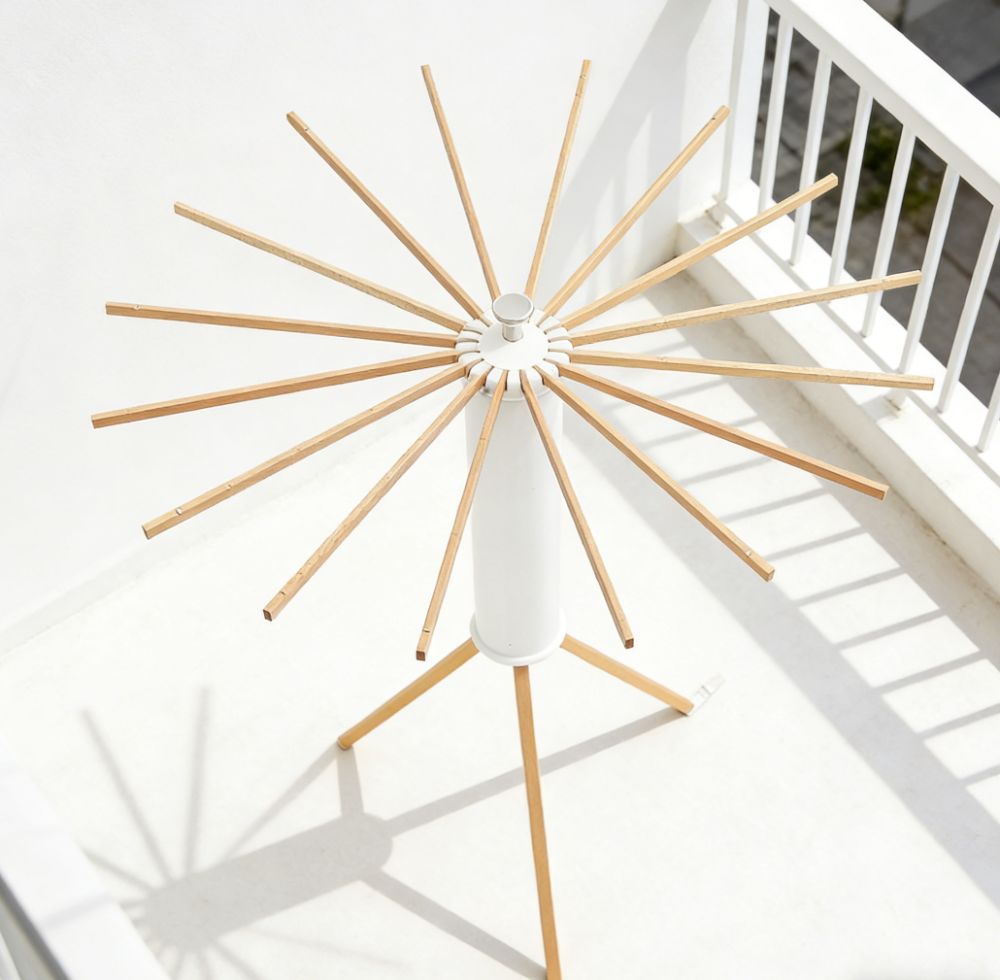 Foldable Wooden Tripod Clothes Drying Rack for Bedroom and Balcony (set of three) - Image 2