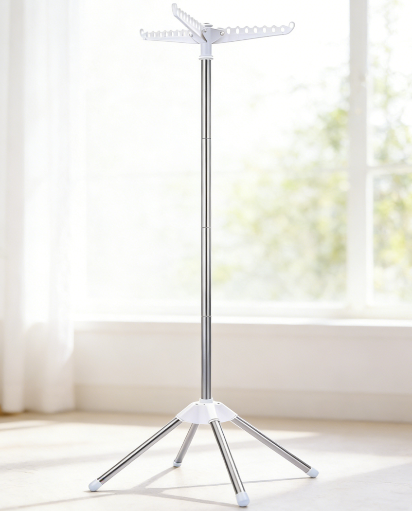 59-Inch Foldable Stainless Steel Tripod Clothes Drying Rack (set of one)