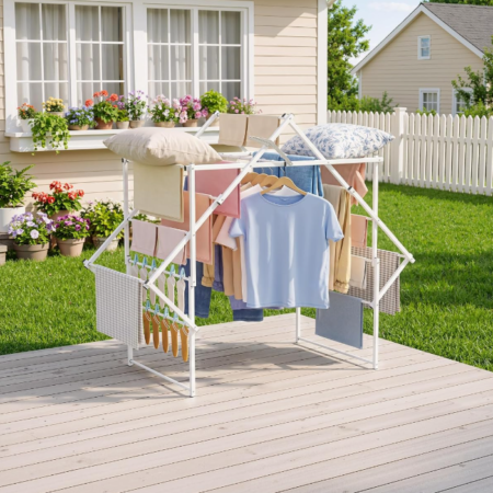 Stable Arch Structure Folding Clothes Drying Rack