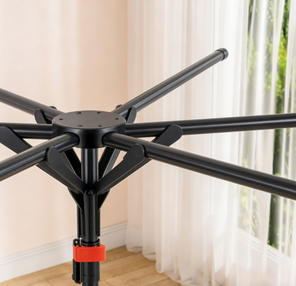 Foldable Tripod Clothes Drying Stand with Adjustable Poles and Hooks (set of two) - Image 2