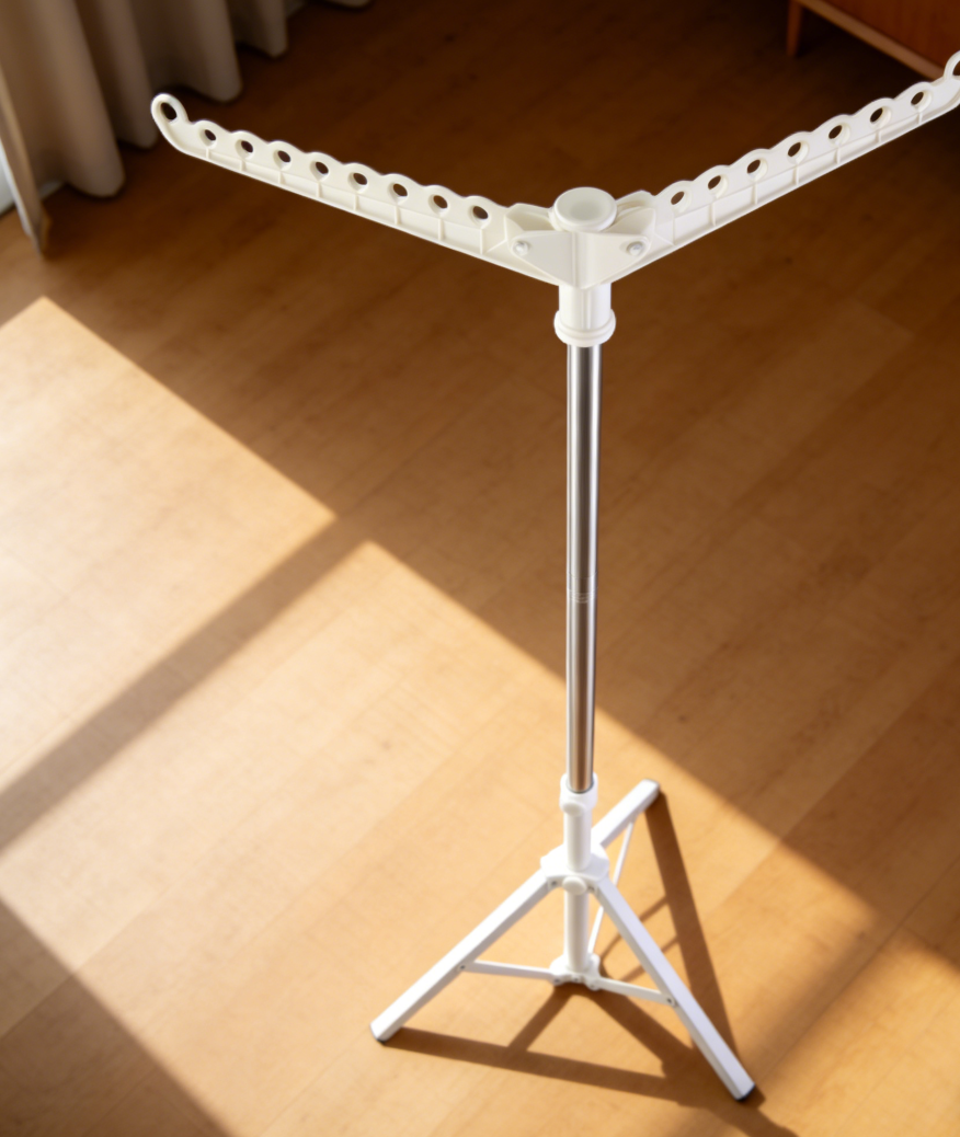 33 to 68-Inch Collapsible Stainless Steel Tripod Clothes Drying Rack (set of one) - Image 2