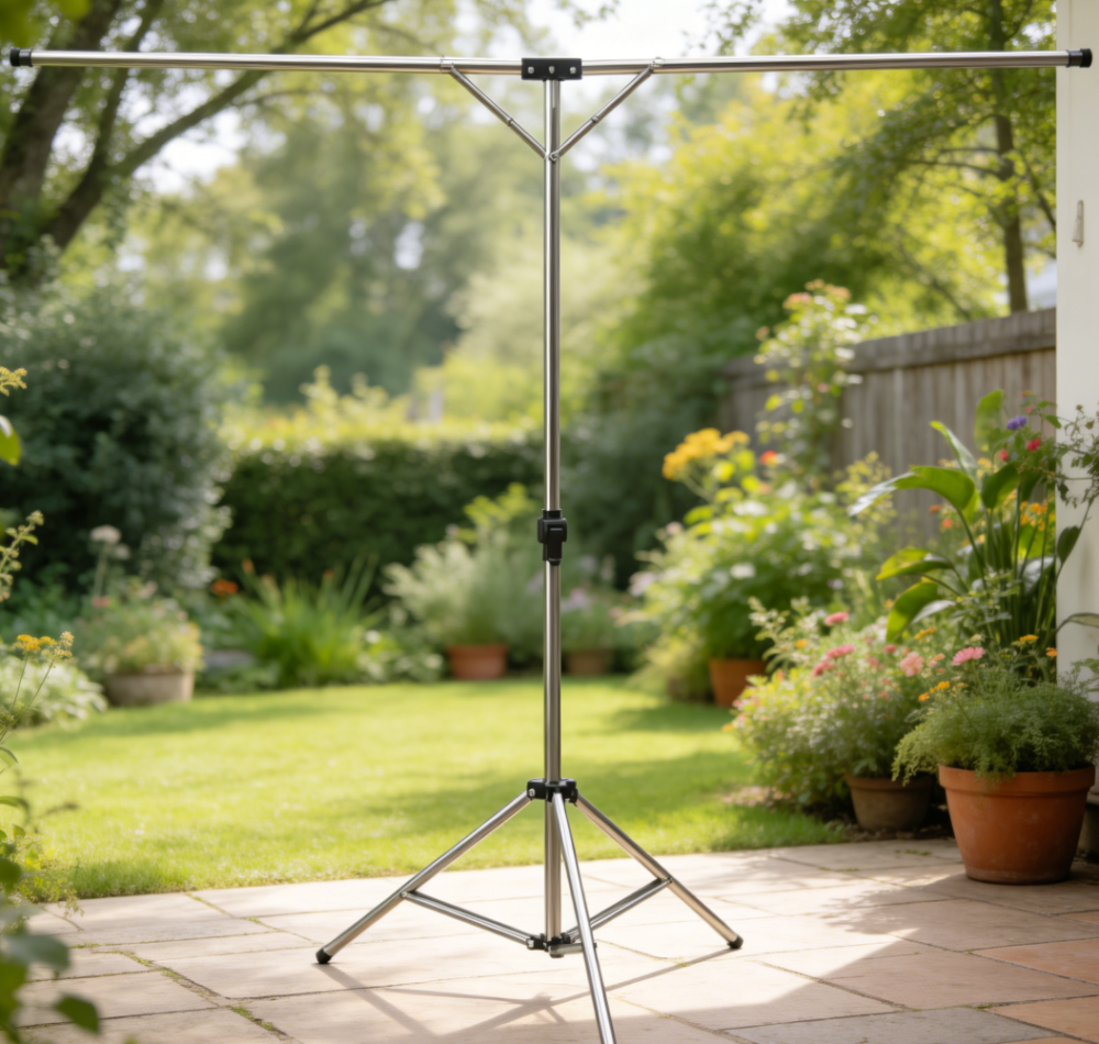 Heavy Duty Foldable Stainless Steel Tripod Clothes Drying Rack (set of two) - Image 2