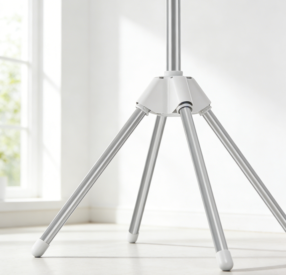59-Inch Stainless Steel Tripod Clothes Drying Rack with Rotatable Arms (set of one) - Image 2