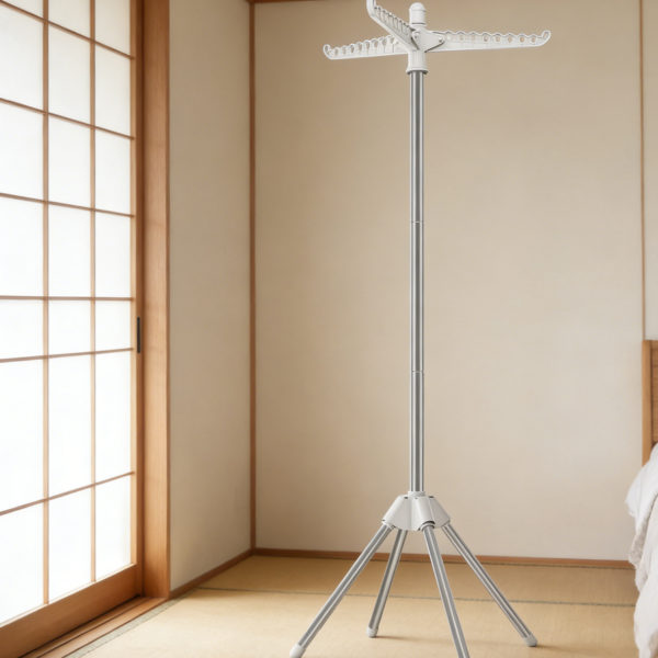 59-Inch Stainless Steel Tripod Clothes Drying Rack with Rotatable Arms (set of one)