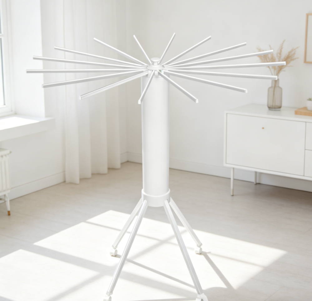 Modern Foldable Tripod Clothes Drying Rack with Wheels (set of two)