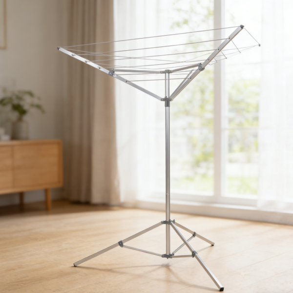 Portable Umbrella Tripod Clothes Drying Line with Stable Base (set of three)