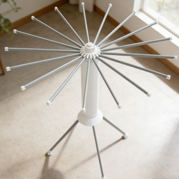 Floor Standing Foldable Tripod Clothes Drying Rack with Wheels (set of two)