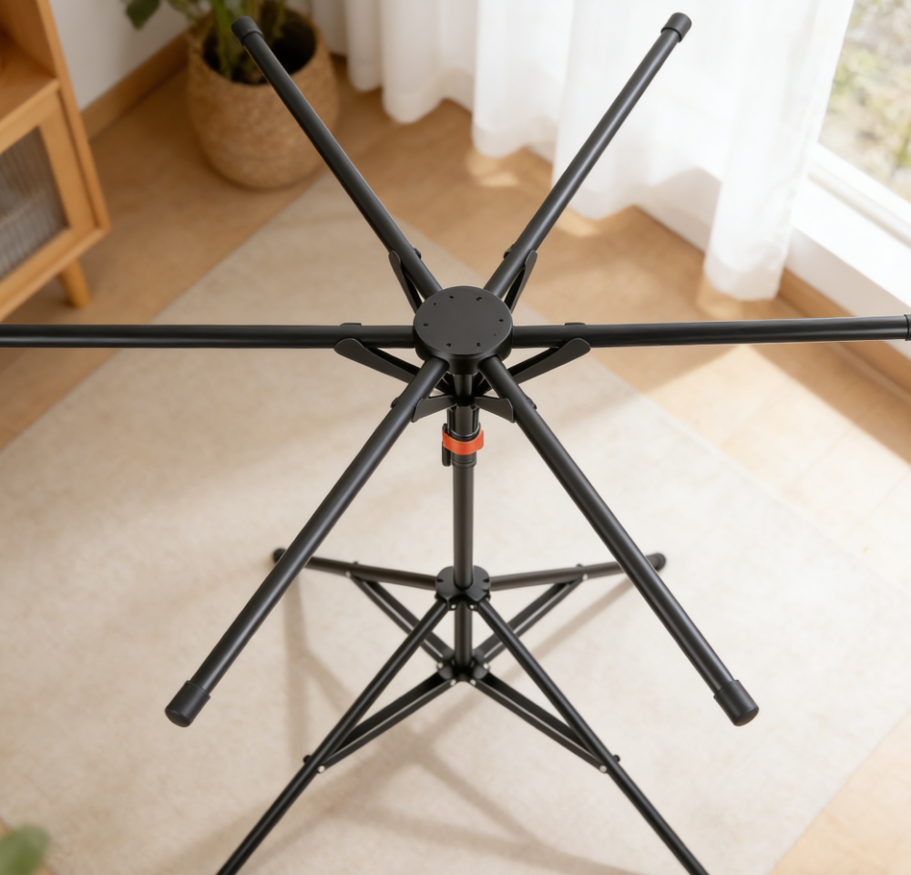 Foldable Standing Tripod Clothes Drying Rack with Adjustable Poles (set of two) - Image 2