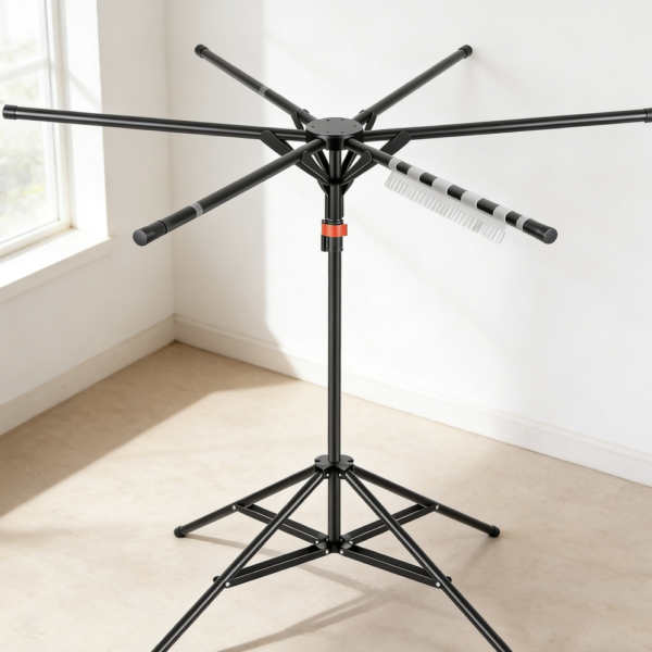 Foldable Standing Tripod Clothes Drying Rack with Adjustable Poles (set of two)