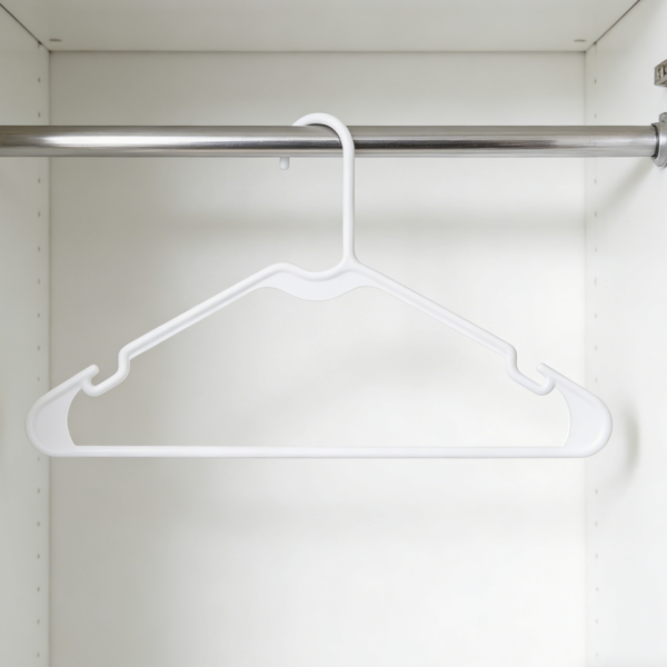 Sturdy Plastic Clothes Hangers for Shirts and Jackets