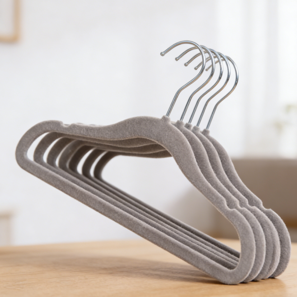 Children's Velvet Non-Slip Clothes Hangers with Shoulder Notches