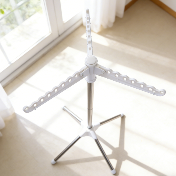 59-Inch Foldable Tripod Clothes Drying Rack with Rotating Rail (set of one)