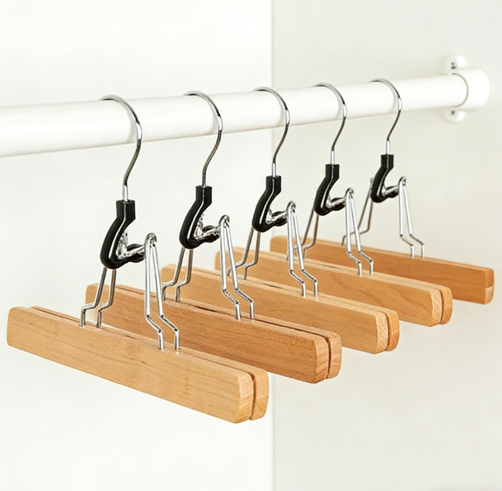 Sturdy Wooden Trouser and Clothes Hangers
