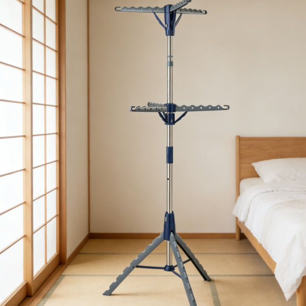 2-Tier Collapsible Tripod Clothes Drying Rack for Indoor and Outdoor Use (set of two)
