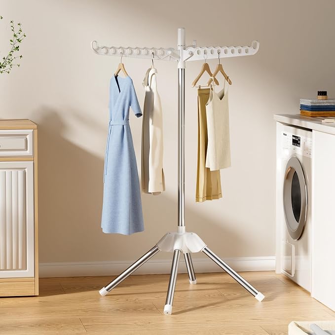 Compact Freestanding Folding Clothes Drying Rack