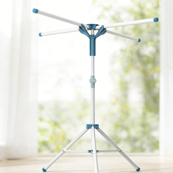 52-Inch Height-Adjustable Stainless Steel Tripod Clothes Drying Rack (set of one)
