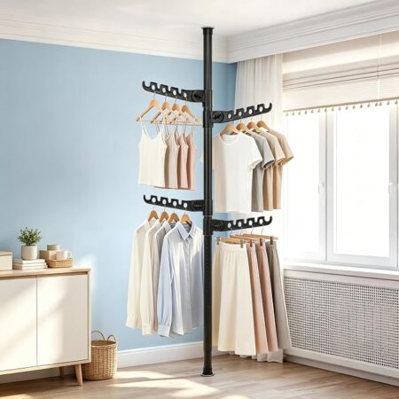 Height Adjustable Rotating Arm Clothes Drying Rack