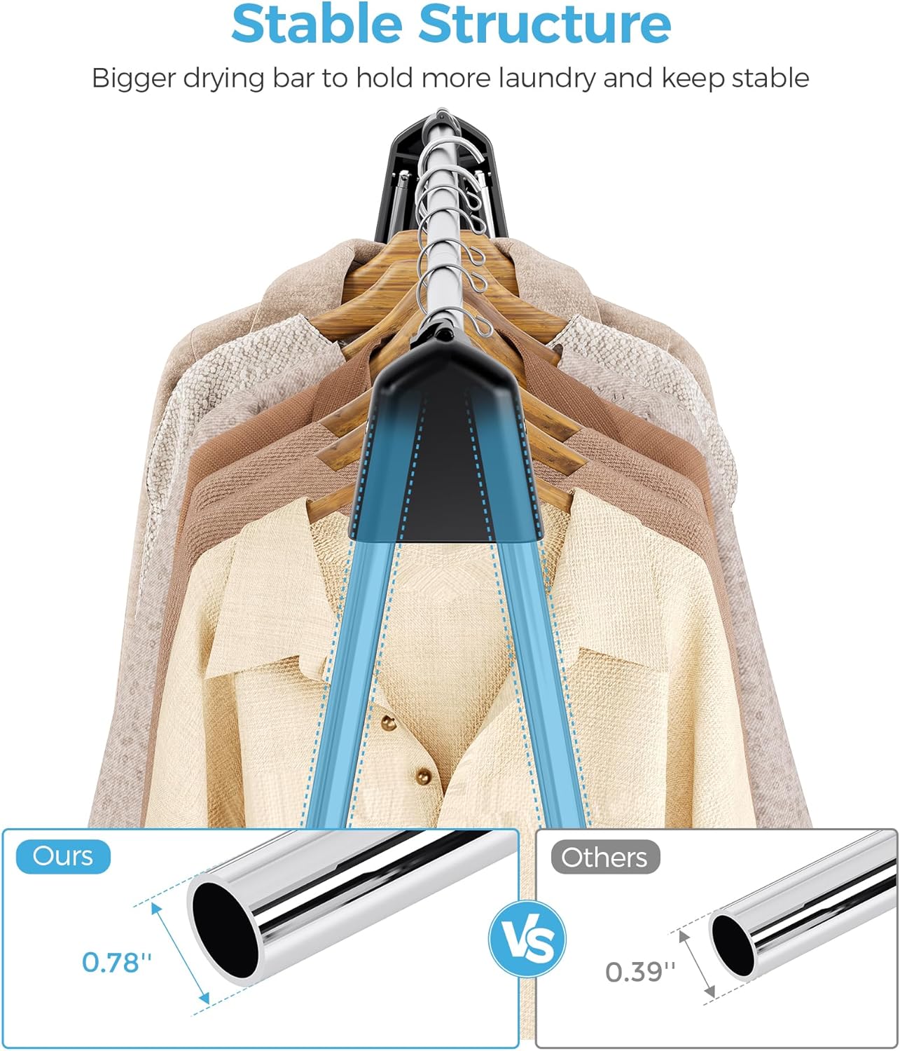 Portable Foldable Clothes Airer - Image 2